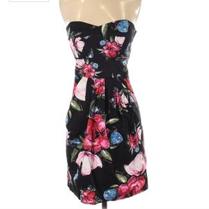Pauln KC Strapless Floral Dress